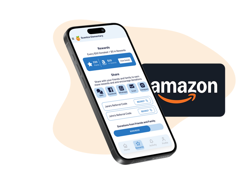 3. Parents earn Amazon rewards with every donation